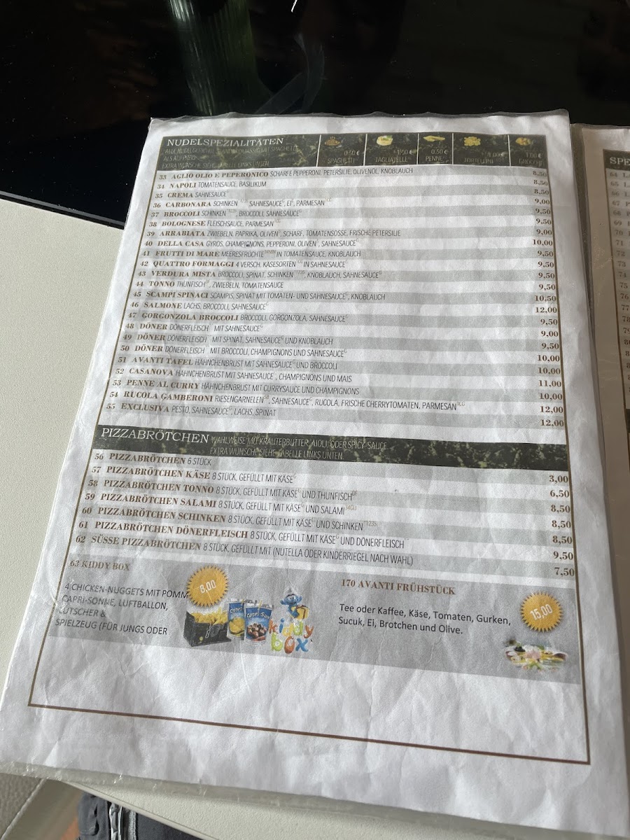 Menu Avanti Restaurant & Pizza Wülfrath-2